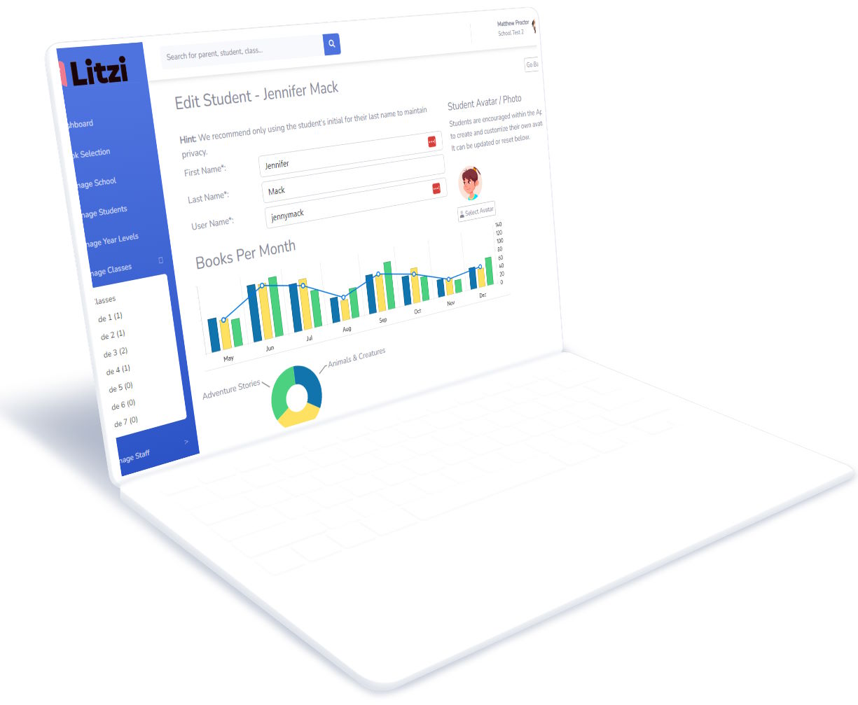 Litzi - Screenshot of student profile Litzi - Screenshot of student profile